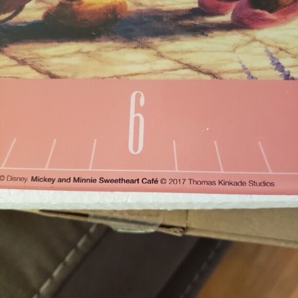 Thomas Kinkade Disney Mickey and Minnie Wall Clock - Picture 3 of 6